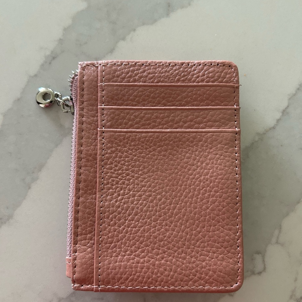 Pink Textured Card Holder